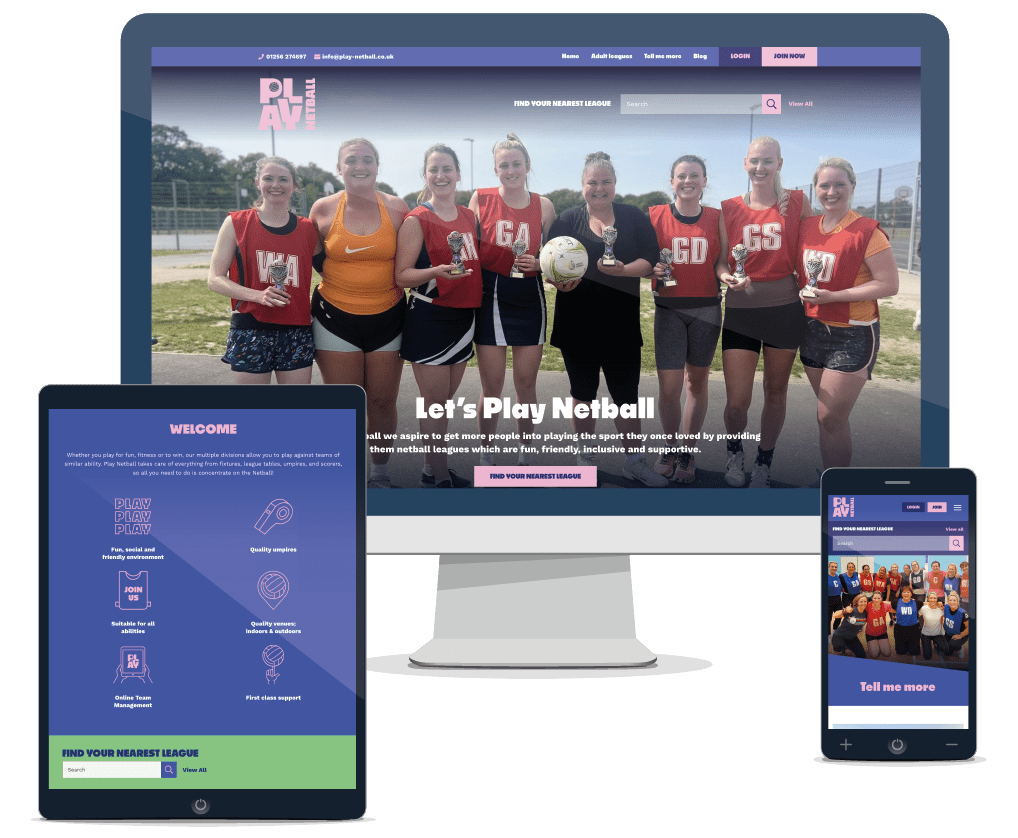 portfolio_websites_play-netball-2 Screenshot of Play Netball responsive website design on multiple devices