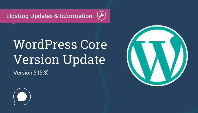 WordPress Core Version update to 5.3 - header graphic