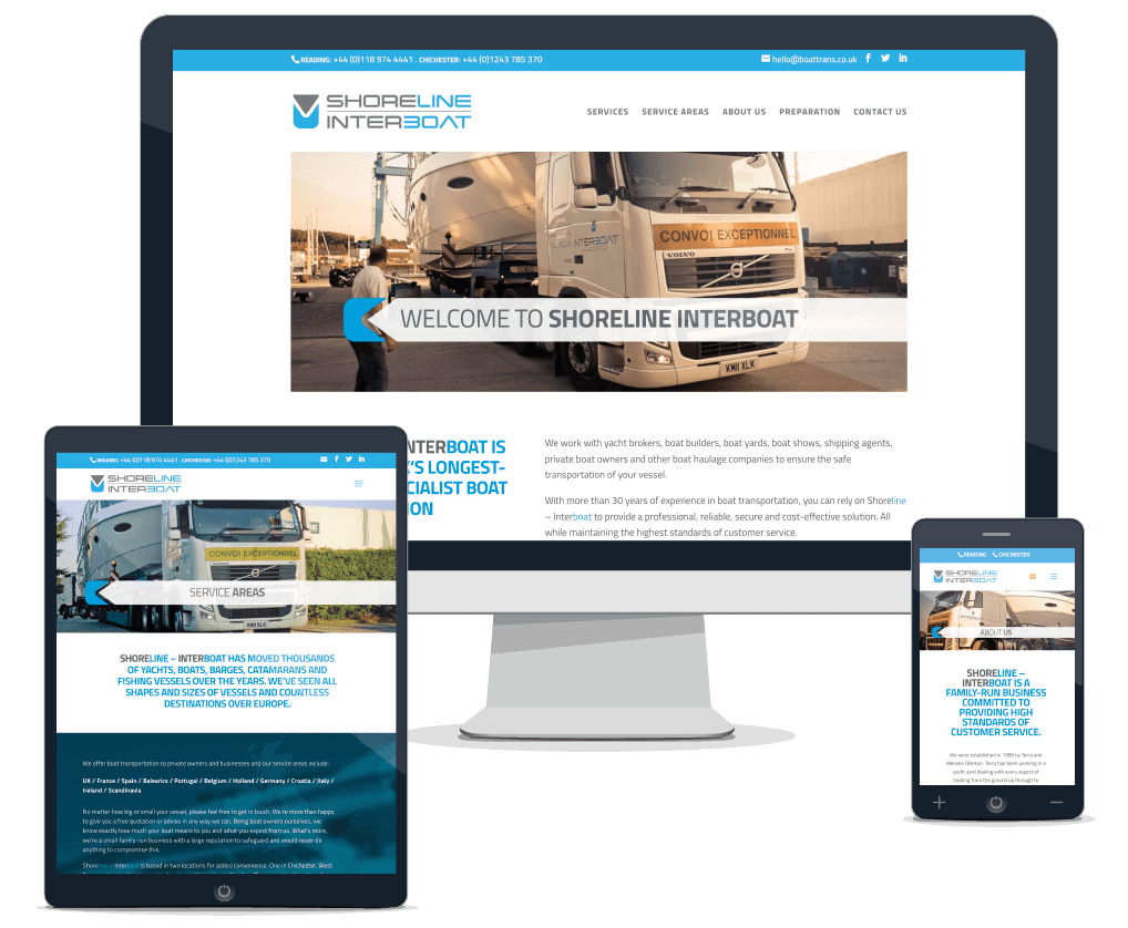 portfolio_websites_shoreline-interboat Screenshot of Shoreline Interboat responsive website design on multiple devices